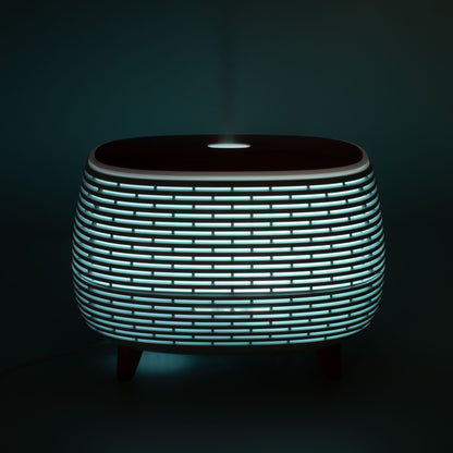 Futuristic Ribbed Aroma Diffuser with Colour-Changing Light