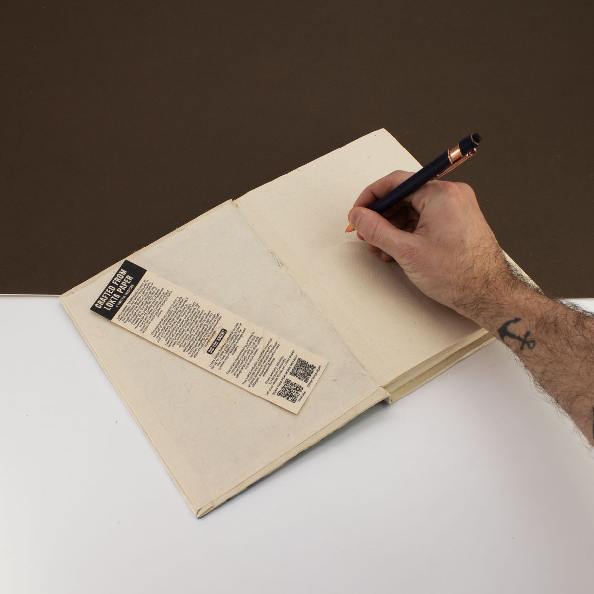 Lrg Lokta Inspiration Notebook (21x15cm) - 45 leafs - Real Life - inc bookmark