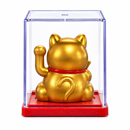 Mini Solar Powered Money Cat in Box - Gold