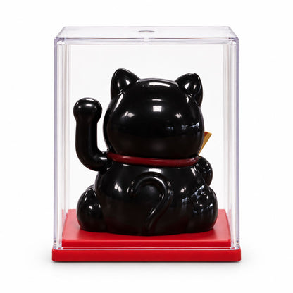Mini Solar Powered Money Cat in Box - Black