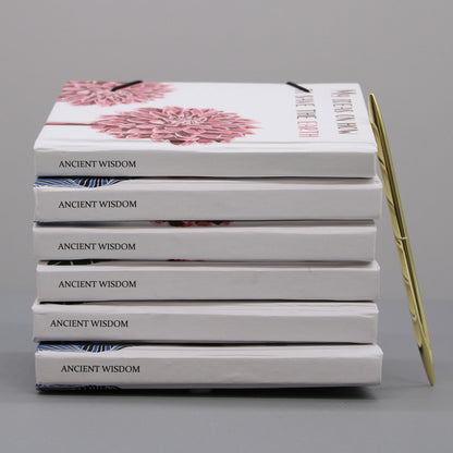 Small Notebook with strap - Flowers in the same garden